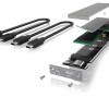 RACK extern Icy Box, pt. SSD, 1xM.2 SSD la USB 3.1 gen2-C,pana la 10Gbit/s, 22x30/ 42/ 60/ 80, aluminiu,radiator aluminiu+pad silicon,prot.scriere, negru, 