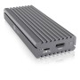 RACK extern Icy Box, pt. SSD, 1xM.2 SSD la USB 3.1 gen2-C,pana la 10Gbit/s, 22x30/ 42/ 60/ 80, aluminiu,radiator aluminiu+pad silicon,prot.scriere, negru, 