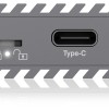 RACK extern Icy Box, pt. SSD, 1xM.2 SSD la USB 3.1 gen2-C,pana la 10Gbit/s, 22x30/ 42/ 60/ 80, aluminiu,radiator aluminiu+pad silicon,prot.scriere, negru, 