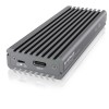 RACK extern Icy Box, pt. SSD, 1xM.2 SSD la USB 3.1 gen2-C,pana la 10Gbit/s, 22x30/ 42/ 60/ 80, aluminiu,radiator aluminiu+pad silicon,prot.scriere, negru, 