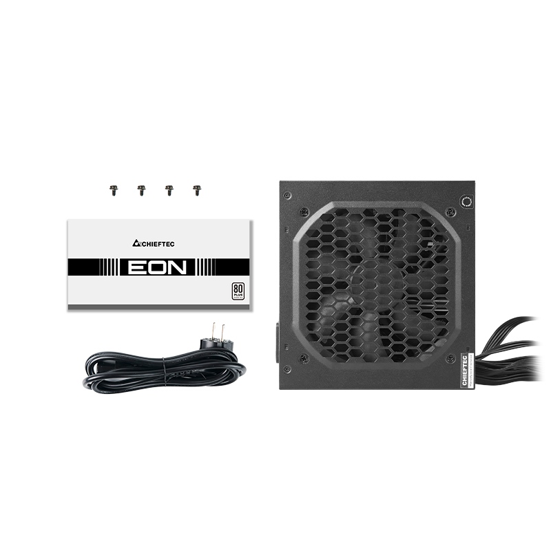 SURSA Chieftec EON series 600 W, non-modulara, certificare 80 Plus, ventilator 120mm, PCI-E 6+2 pin x 2, SATA x 4, 