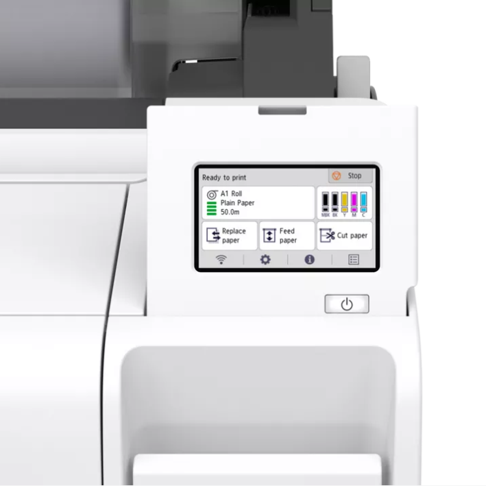 Plotter Inkjet Color Canon IPF TM-240, A1, Functii: Impr.,Viteza de Print Mono:42 sec/A1, Viteza de print color: 42 sec/A1, Conectiv:USB|Retea|WiFi, Duplex:nu,ADF:Nu(timbru verde 78 lei) 