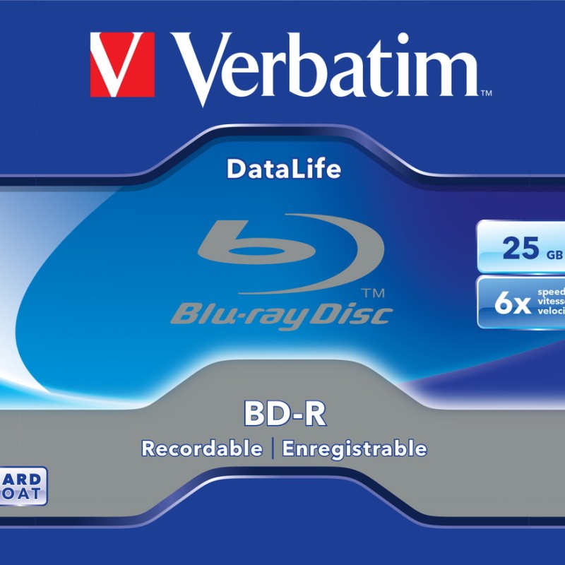BD-R DL VERBATIM 25GB, viteza 6x, 1 buc, Jewel Case, printabil, 