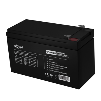 UPS- acumulatori Njoy GPL07122F | Baterie UPS  | 12 V | 7 A | Borne  F2 | 30 W | 151 x 65 x 94 mm 