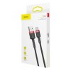 CABLU alimentare si date Baseus Cafule, Fast Charging Data Cable pt. smartphone, USB la USB Type-C, 100W, braided, 2m, rosu + negru 