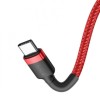 CABLU alimentare si date Baseus Cafule, Fast Charging Data Cable pt. smartphone, USB Type-C la USB Type-C 3A / 60W, braided, 2m, rosu 