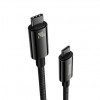 CABLU alimentare si date Baseus Tungsten Gold, Fast Charging Data Cable pt. smartphone, USB Type-C la USB Type-C PD 3.1, 240W, braided, 3m, negru 