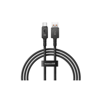 CABLU alimentare si date Baseus Unbreakable, Fast Charging Data Cable pt. smartphone, USB la USB Type-C 100W, 2m, braided aliaj zinc, negru 