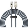 CABLU alimentare si date Baseus Unbreakable, Fast Charging Data Cable pt. smartphone, USB la USB Type-C 100W, 2m, braided aliaj zinc, alb 