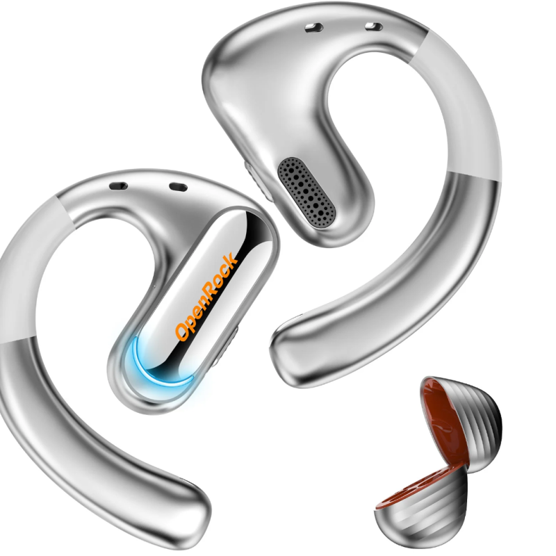 Casca OneOdio wireless, tip butoni - TWS, utilizare smartphone, conectare prin Bluetooth 5.2, difuzor 16.2 mm, argintiu, 