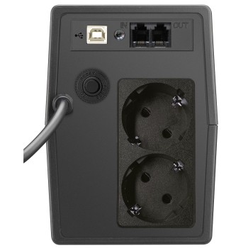 UPS Spacer Line Int. cu management, LCD,   800VA/ 480W, AVR, 2 x socket Schuko, display LCD, 1 x baterie 12V/9Ah, conector USB, combo RJ11/RJ45, bateria are 12 luni garantie, 
