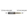 ADAPTOR audio Ugreen, 3.5 mm jack (T) la 2.5 mm (M), aurit 