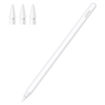 TOUCH PEN Ugreen, indicator LED, baterie li-ion, incarcare magnetica wireless, compatibil Ipad, alb 