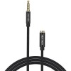 Cablu audio Vention, Jack 3.5mm (T) la Jack 3.5mm (M), 2m, conectori auriti, braided BBC, negru, 