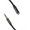 Cablu audio Vention, Jack 3.5mm (T) la Jack 3.5mm (M), 2m, conectori auriti, braided BBC, negru, 