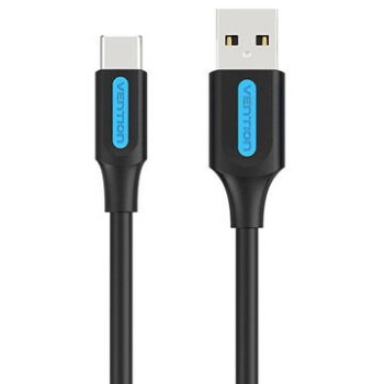 Cablu alimentare si date Vention, USB 2.0 (T) la USB Type-C (T), 3m rata transfer 480 Mbps, invelis PVC, negru, 