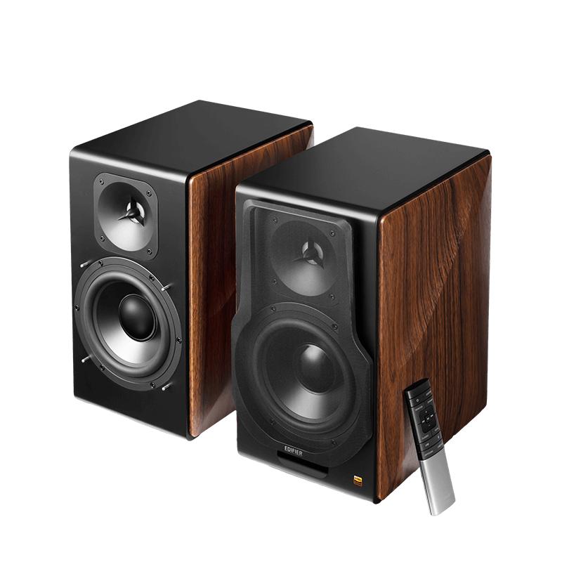 BOXE EDIFIER 2.0, RMS: 256W (2 x 8W, 1 x 120W, 1 x 120W), bluetooth, telecomanda wireless, volum, bass, treble, optical, coaxial, brown, USB, 