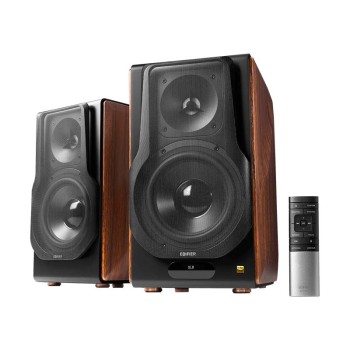 BOXE EDIFIER 2.0, RMS: 256W (2 x 8W, 1 x 120W, 1 x 120W), bluetooth, telecomanda wireless, volum, bass, treble, optical, coaxial, brown, USB, 