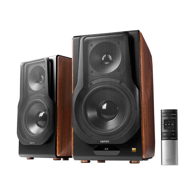 BOXE EDIFIER 2.0, RMS: 256W (2 x 8W, 1 x 120W, 1 x 120W), bluetooth, telecomanda wireless, volum, bass, treble, optical, coaxial, brown, USB, 