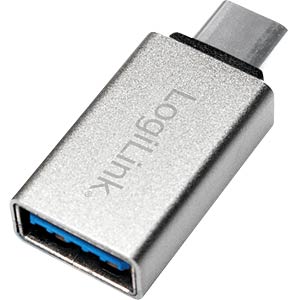 ADAPTOR LOGILINK OTG, pt. smartphone, USB 3.2 Type-C (T) la USB-A 3.0 (M), 5V / 3A 15W, negru, 