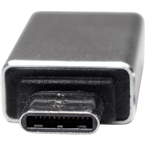 ADAPTOR LOGILINK OTG, pt. smartphone, USB 3.2 Type-C (T) la USB-A 3.0 (M), 5V / 3A 15W, negru, 
