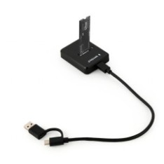 SSD DOCKING Station GEMBIRD, USB 3.1 Type-C, SSD suportat M2 NGFF & NVMe, conectare S-ATA & PCIe, slot: 2230, 2242, 2260, 2280, 22110, black, 