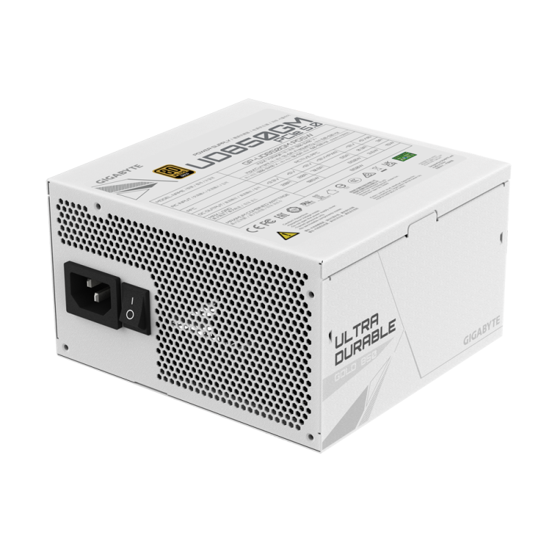 SURSE Gigabyte 850W, 80 Plus Gold, ATX 3.0, Full Modulara, Alb 