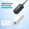 Alimentator retea Vention, 2 x USB-C (100W/100W), 2 x USB-A (18W/18W), GaN, PD, QC, Cablu alimentare 1.5m built-in, Cablu USB-C 1m inclus, negru, 