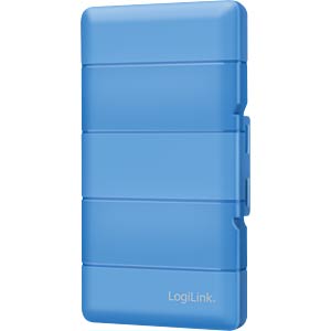 CUTIE  LOGILINK, pt 4 x SSD M.2 NGFF/ NVME, rezistenta la socuri, albastru , 