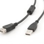 CABLU USB SPACER prelungitor, USB 2.0 (T) la USB 2.0 (M), 1.8m, black 