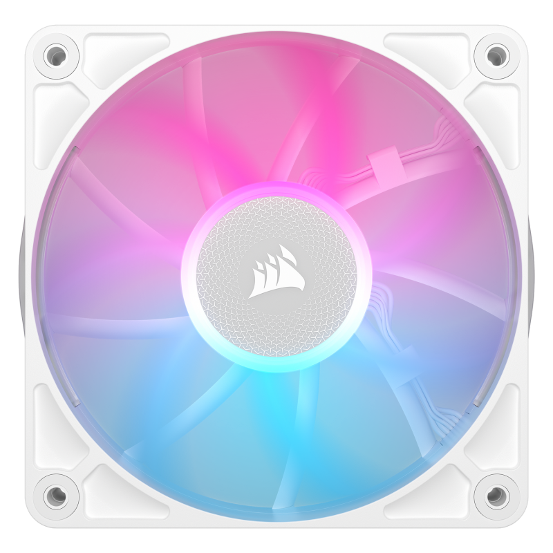 VENTILATOR Corsair iCUE LINK RX120 3x120mm RGB ALB, 0.400-2100 RPM +/- 10%, 10.5-74.2 CFM, Presiune Statica: 0.12-4.38 mm-H2O, 10-36dBA, Prindere magnetica, Lungime cablu 135mm, 600mm 