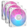 VENTILATOR Corsair iCUE LINK RX120 3x120mm RGB ALB, 0.400-2100 RPM +/- 10%, 10.5-74.2 CFM, Presiune Statica: 0.12-4.38 mm-H2O, 10-36dBA, Prindere magnetica, Lungime cablu 135mm, 600mm 