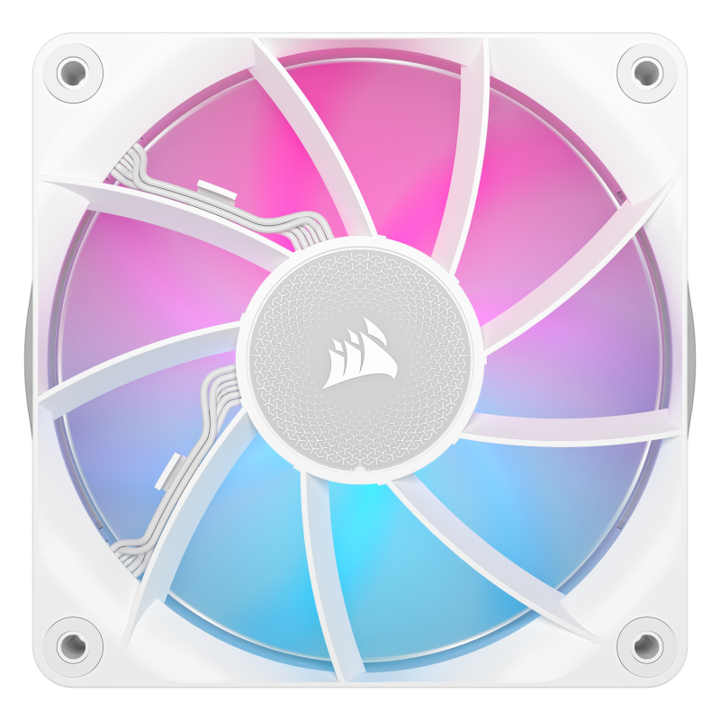 VENTILATOR Corsair iCUE LINK RX120 3x120mm RGB ALB, 0.400-2100 RPM +/- 10%, 10.5-74.2 CFM, Presiune Statica: 0.12-4.38 mm-H2O, 10-36dBA, Prindere magnetica, Lungime cablu 135mm, 600mm 