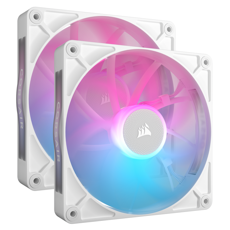 VENTILATOR Corsair iCUE LINK RX140 2x140mm RGB ALB, 0.300-1700 RPM +/- 10%, 18.1-95.7 CFM, Presiune Statica: 0.15-3.79 mm-H2O, 10-36dBA, Prindere magnetica, Lungime cablu 135mm, 600mm 