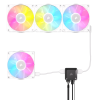 VENTILATOR Corsair iCUE LINK RX120 RGB ALB, viteza 0.400-2100 RPM +/- 10%, 10.5-74.2 CFM, Presiune Statica: 0.12-4.38 mm-H2O, 10-36dBA, Prindere magnetica, Lungime cablu 135mm 
