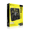 VENTILATOR Corsair iCUE LINK RX120 1x120mm NEGRU, viteza 0.400-2100 RPM +/- 10%, 10.5-74.2 CFM, Presiune Statica: 0.12-4.38 mm-H2O, 10-36dBA, Prindere magnetica, Lungime cablu 135mm 