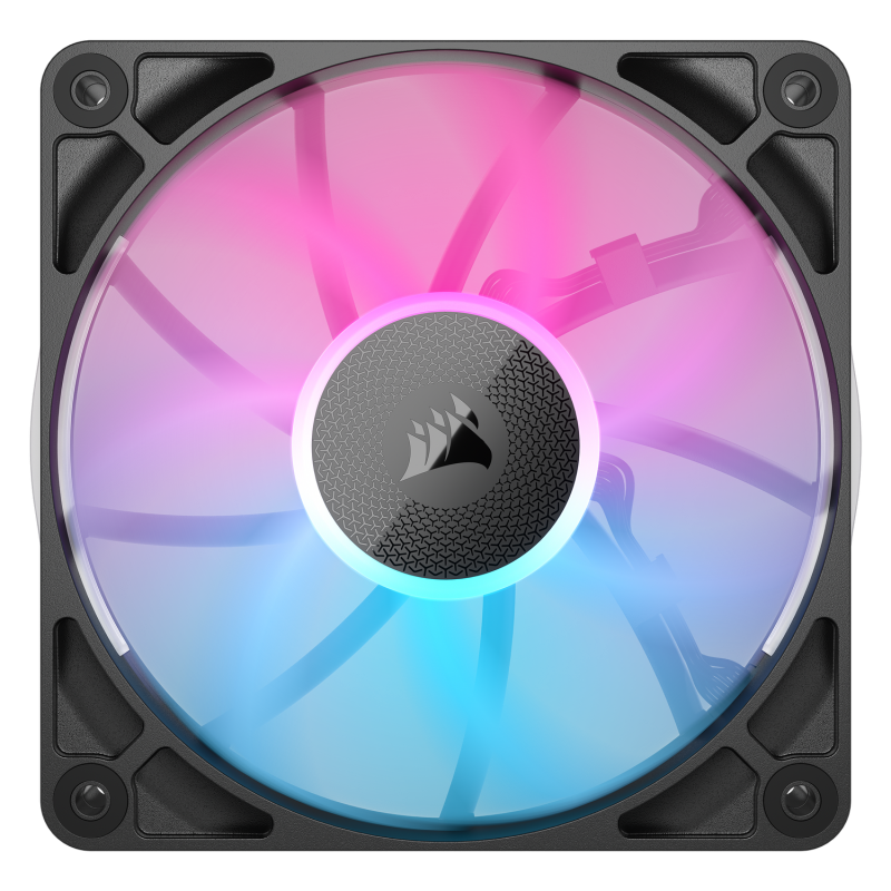 VENTILATOR Corsair iCUE LINK RX120 1x120mm RGB NEGRU,  0.400-2100 RPM +/- 10%, 10.5-74.2 CFM, Presiune Statica: 0.12-4.38 mm-H2O, 10-36dBA, Prindere magnetica, Lungime cablu 135mm 