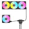 VENTILATOR Corsair iCUE LINK RX120 1x120mm RGB NEGRU,  0.400-2100 RPM +/- 10%, 10.5-74.2 CFM, Presiune Statica: 0.12-4.38 mm-H2O, 10-36dBA, Prindere magnetica, Lungime cablu 135mm 