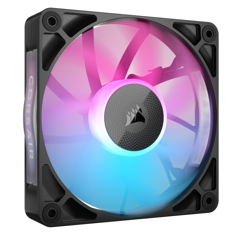 VENTILATOR Corsair iCUE LINK RX120 1x120mm RGB NEGRU,  0.400-2100 RPM +/- 10%, 10.5-74.2 CFM, Presiune Statica: 0.12-4.38 mm-H2O, 10-36dBA, Prindere magnetica, Lungime cablu 135mm 