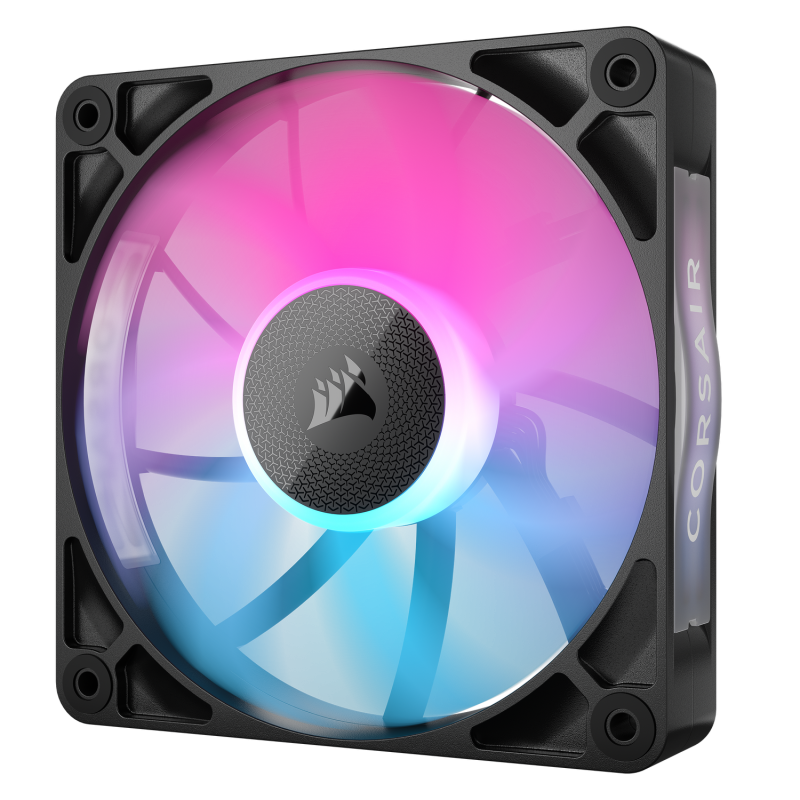 VENTILATOR Corsair iCUE LINK RX120 1x120mm RGB NEGRU,  0.400-2100 RPM +/- 10%, 10.5-74.2 CFM, Presiune Statica: 0.12-4.38 mm-H2O, 10-36dBA, Prindere magnetica, Lungime cablu 135mm 