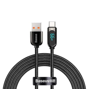 CABLU alimentare si date Baseus, Dynamic Fast Charging Data Cable pt. smartphone, USB (T) la USB Type-C (T), 66W, braided, 2m, negru, 