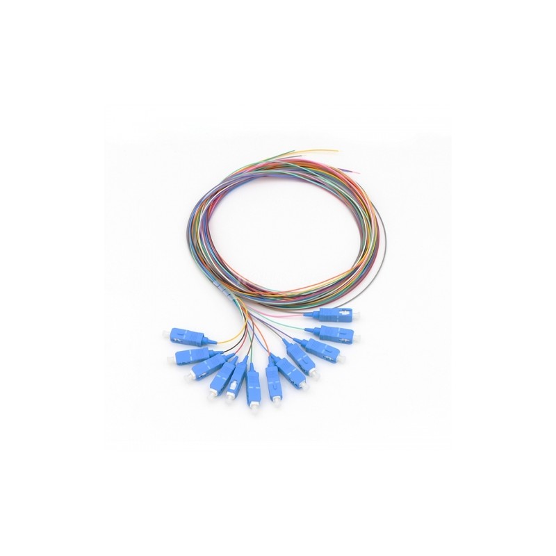 CABLU fibra optica Emtex Set 12 buc pigtail FO  SC/APC, SM OS2, 9/125, 0,9mm manta LSZH, 1.5m colorate - EMTEX 