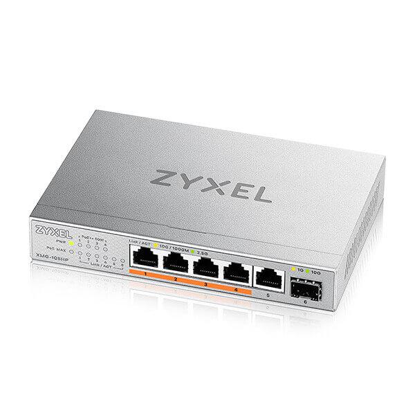 ZYXEL | XMG-105HP-ZZ0101F | XMG-105HP | Switch | POE++ | Porturi 5  2.5 Gigabit 1 SFP+ | Carcasa metal | 70W 