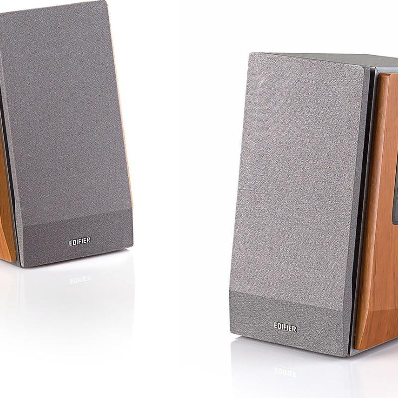 BOXE EDIFIER 2.0, RMS:  60W (2 x 13W, 2 x 17W), telecomanda wireless, volum, bass, treble, dual RCA, brown, 