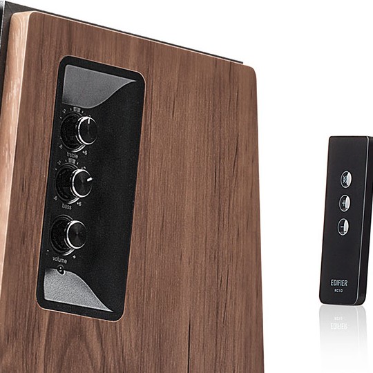 BOXE EDIFIER 2.0, RMS:  60W (2 x 13W, 2 x 17W), telecomanda wireless, volum, bass, treble, dual RCA, brown, 