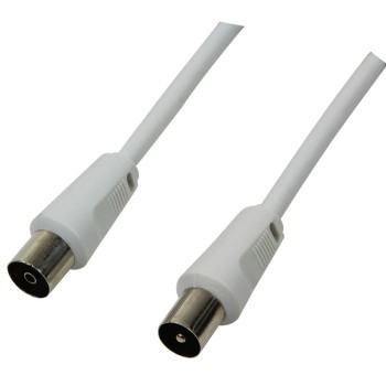 PATCH CORD COAXIAL LOGILINK, RG59, 2.5m, male to female, alb, 