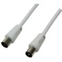 PATCH CORD COAXIAL LOGILINK, RG59, 2.5m, male to female, alb, 