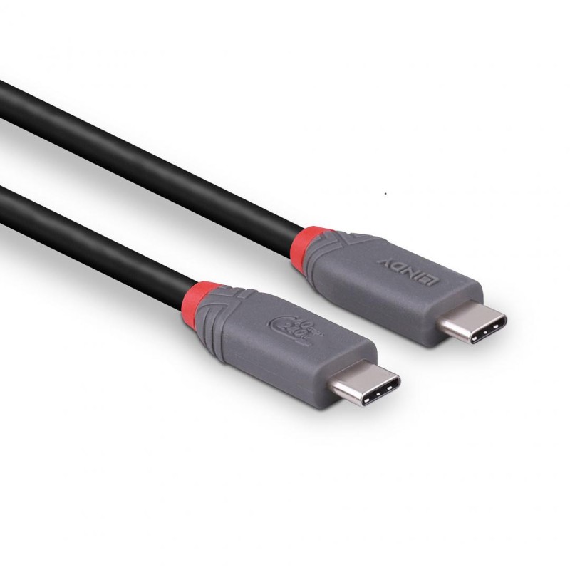 Cablu Lindy 0.8m USB4 Type C 40Gbps Anth 