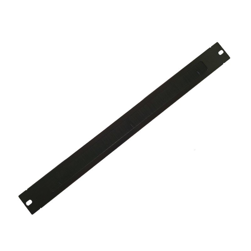 PANOU gestionare cabluri SPACER, tip masca orizontala cu perii, 19 inch, 1U, 0.8mm, negru, 
