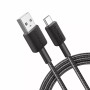 Cablu alimentare si date Anker, USB-A (T) la USB Type-C (T), 1.8m rata transfer 480 Mbps, invelis nylon, braided, negru, 